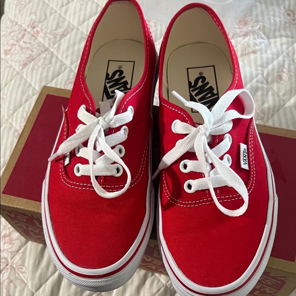 Vans Bold Red Canvas Shoes